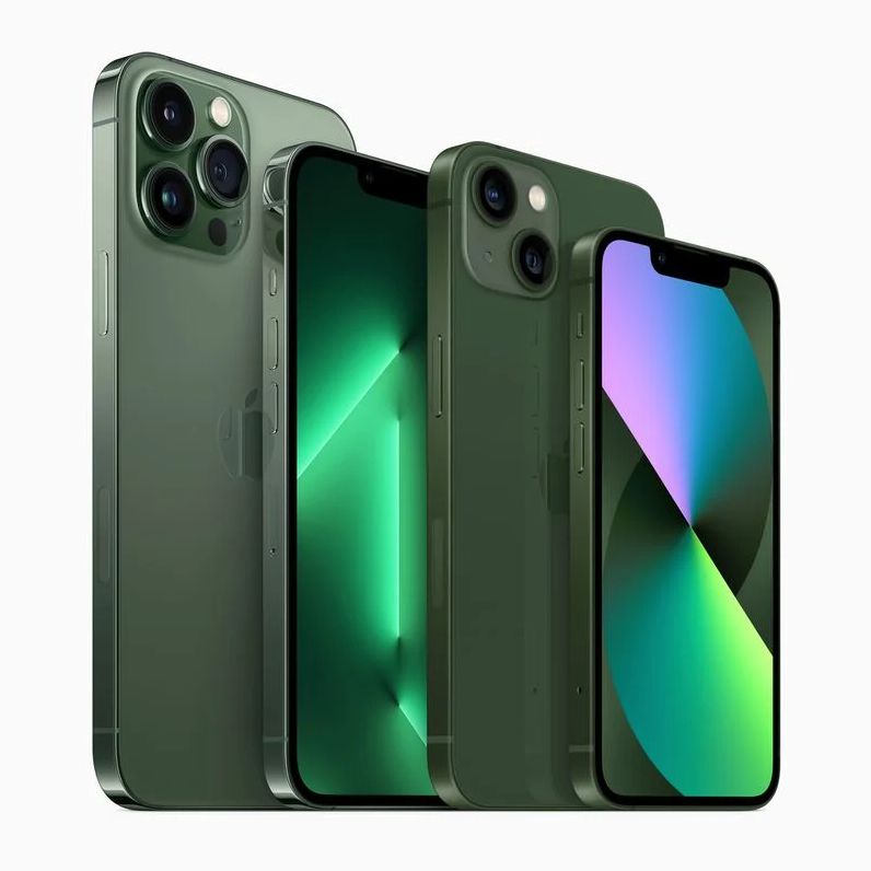 iPhone 13 Green and iPhone 13 Pro Alpine Green