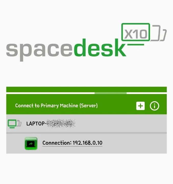 Connecting spacedesk on an Android device