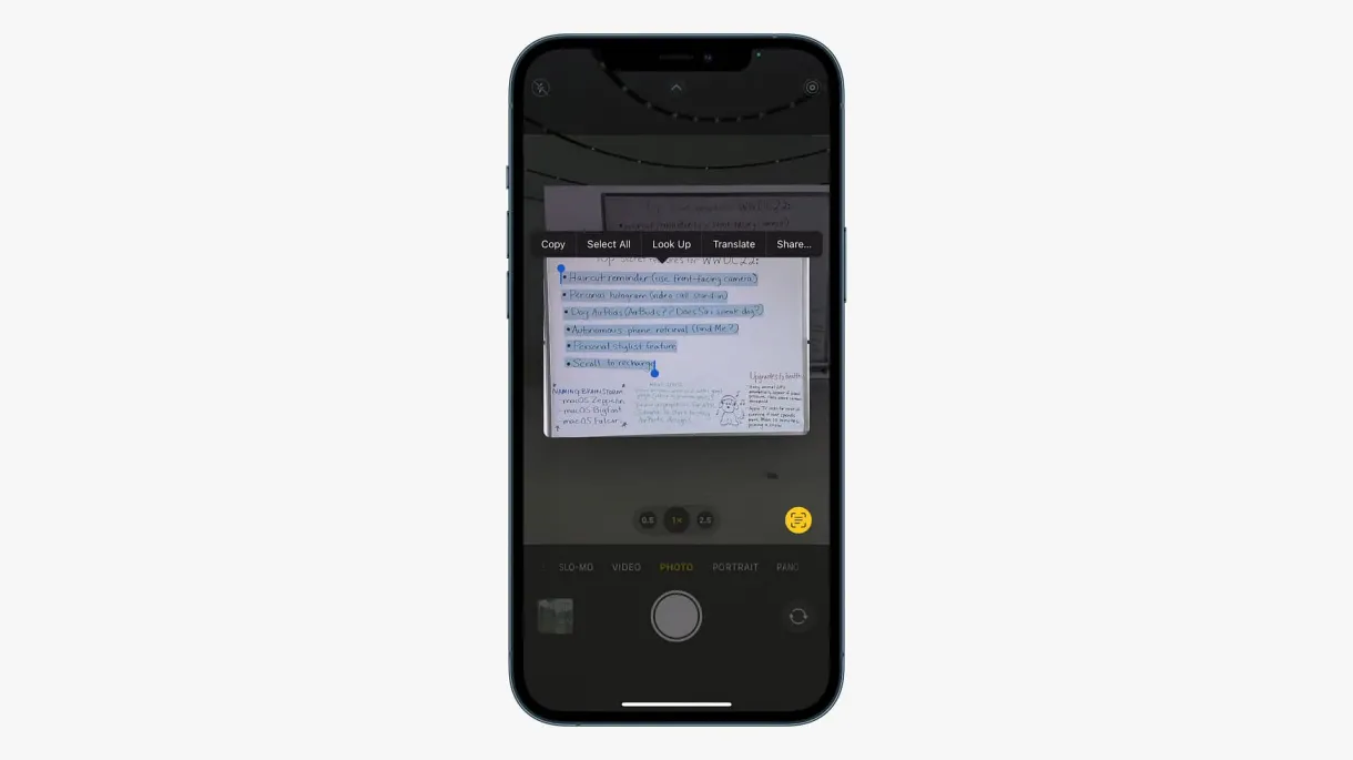 iPhone iOS 15 LiveText Utilize