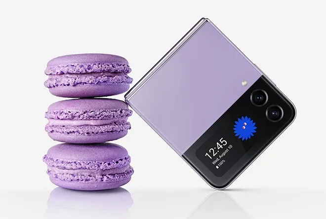 Galaxy Z Flip 4 Purple Purple Macaron Concept