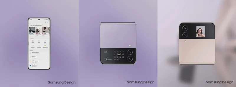 Galaxy z flip 4 Design Samsung Design