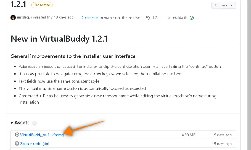 github virtual buddy 1.2.1 dmg file download