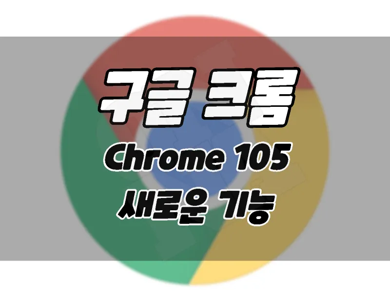 구글 크롬 브라우저 105 업데이트. 새로운 기능과 업데이트 방법