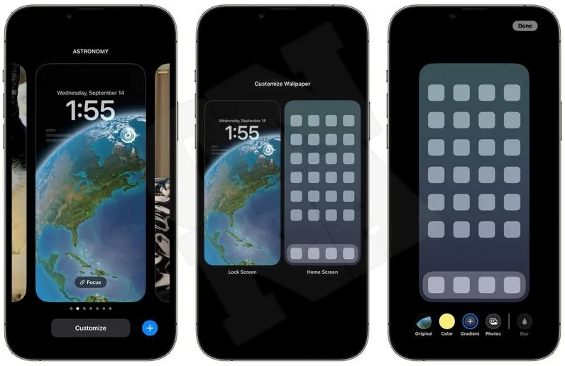 iOS16.1 developer beta 1. lockscreen and wallpaper update
