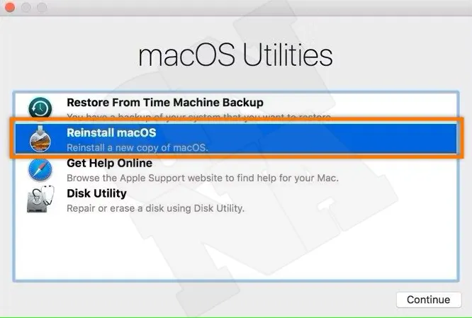 MacOS Utilities MacOS Reinstall