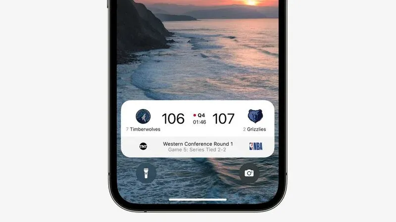 iOS16.2 live status match score