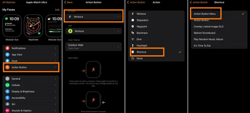 How to Set Apple Watch Ultra action button on iphone
