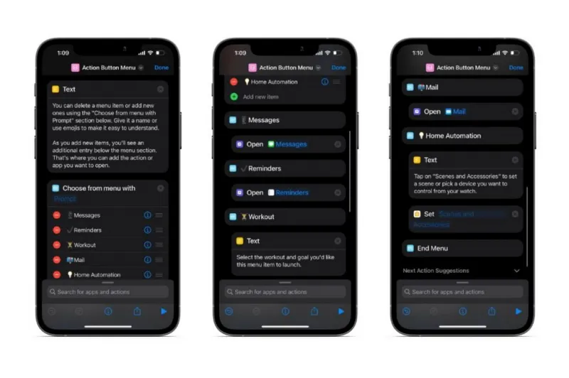 How to set shortcuts on iPhone Apple Watch Ultra action buttons