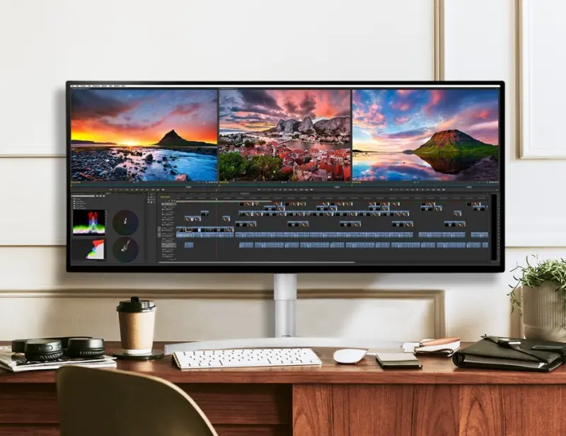 ultra wide monitor video editing