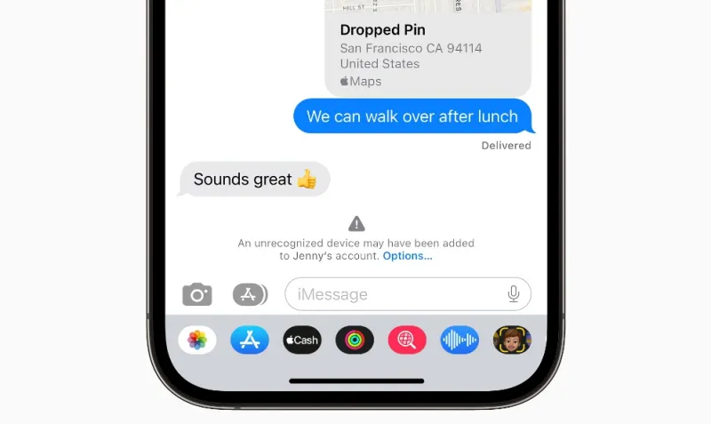 Apple iPhone iPad iMessage Contacts Key Authentication Function
