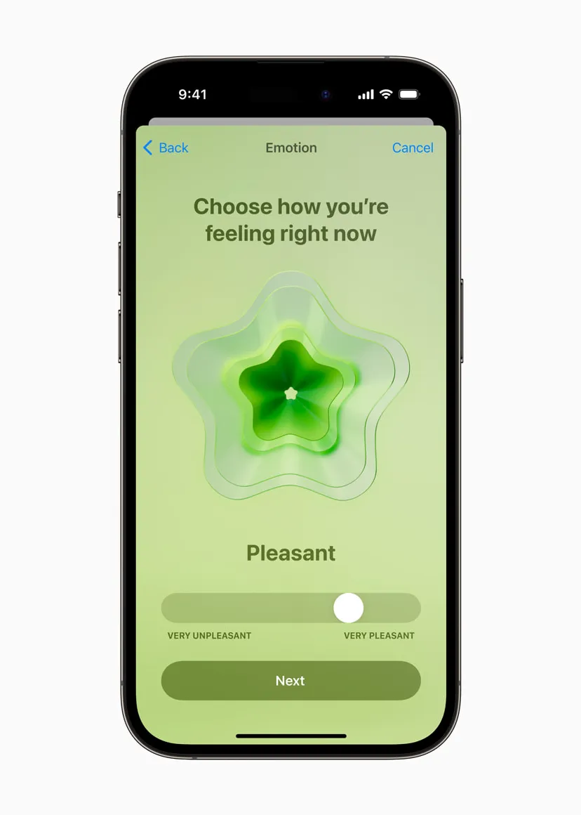 Apple iPhone ios17 Health app. New Mental health function.