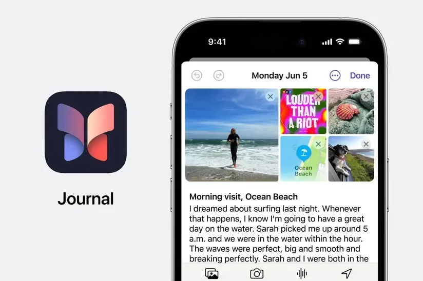 Journal iOS app hero