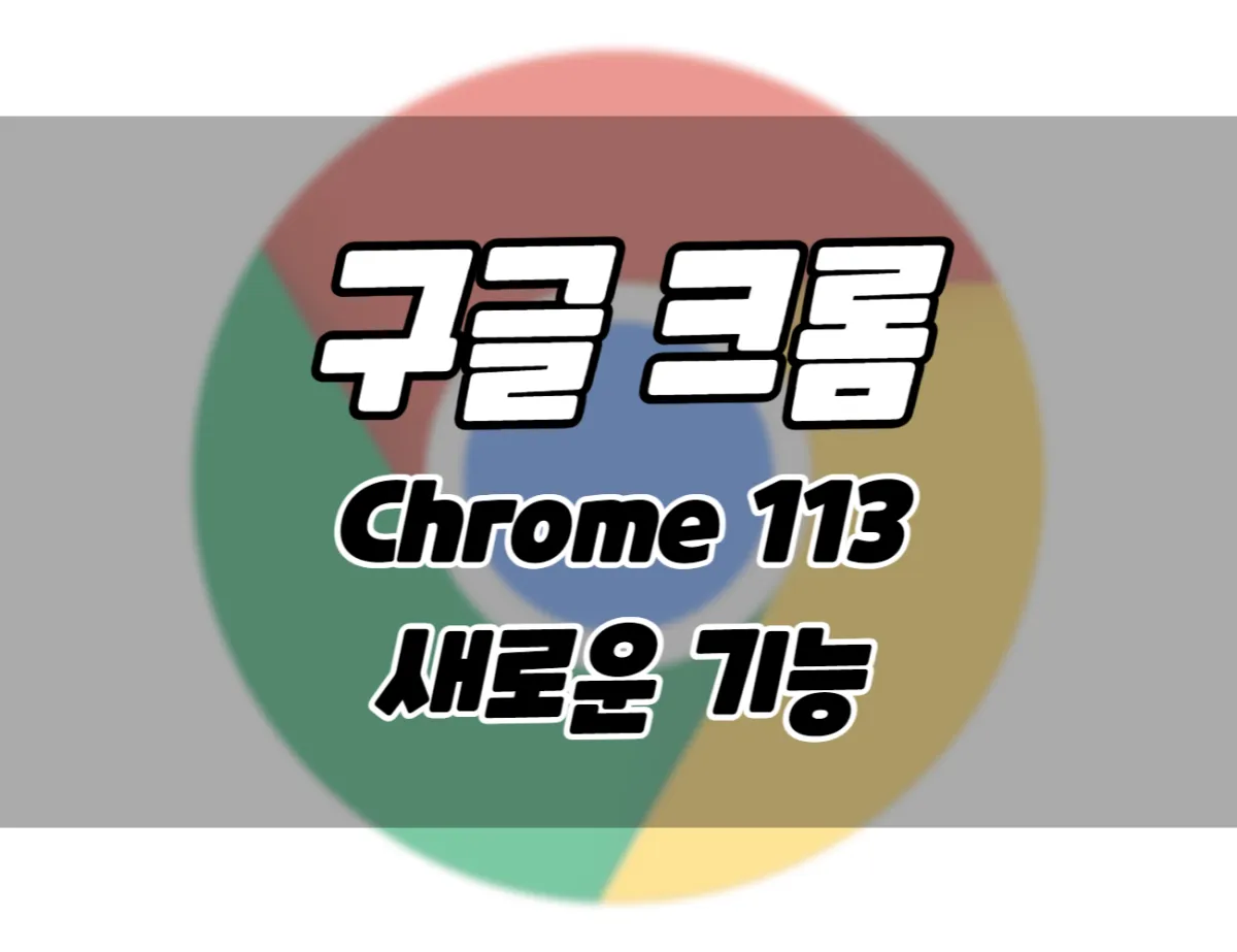 구글 크롬 브라우저 113 업데이트. 새로운 기능과 업데이트 방법