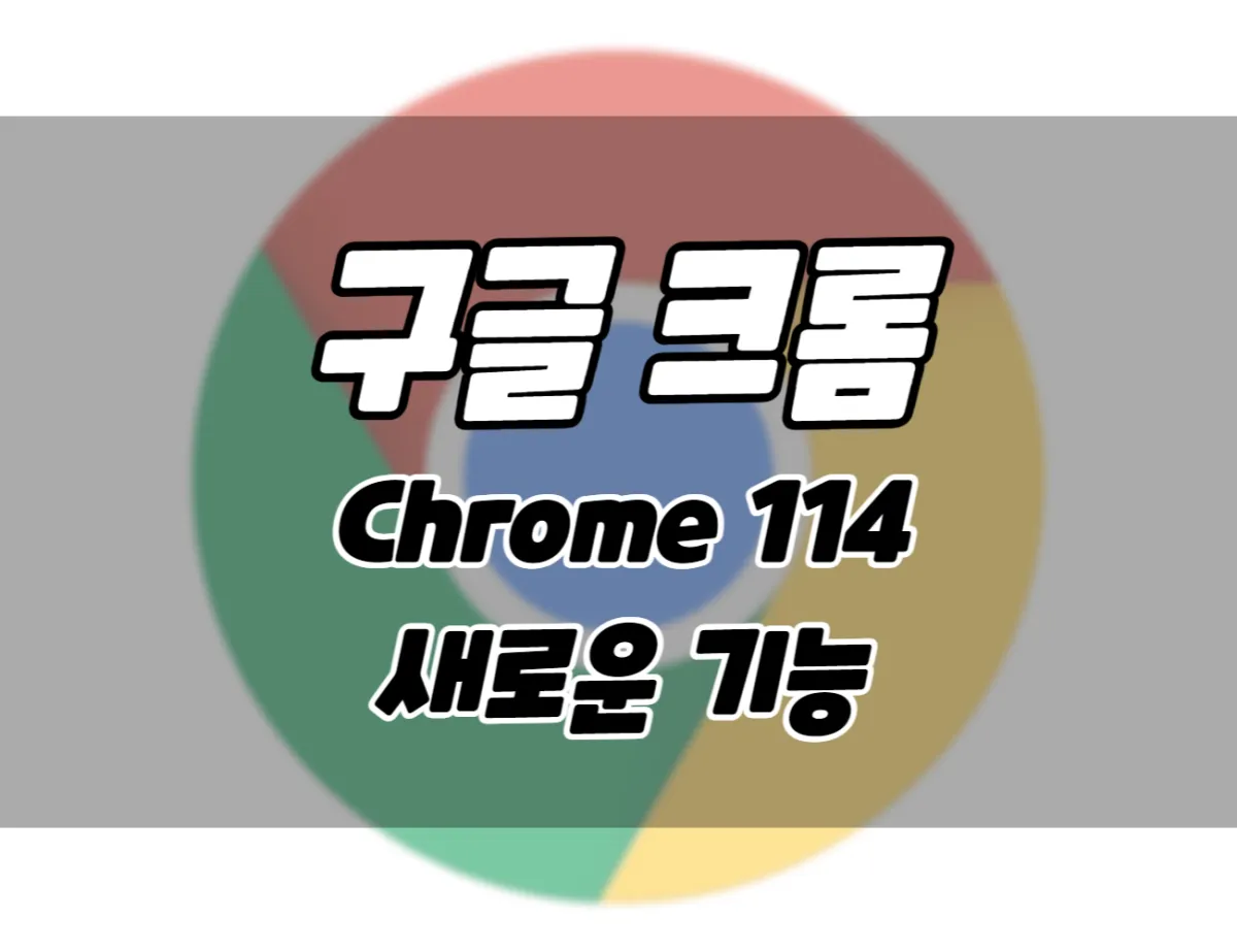 구글 크롬 브라우저 114 업데이트. 새로운 기능과 업데이트 방법