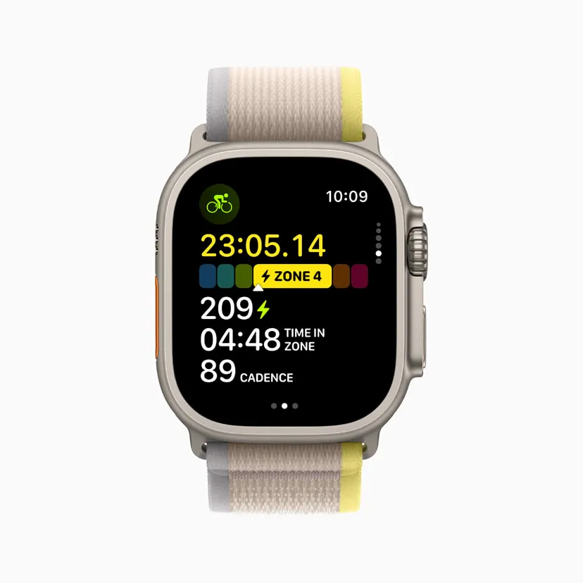애플 애플워치 watchos10 사이클링 Apple Watch는 FTP를 활용해 개인 맞춤 파워 영역을 계산하고 각 영역에 얼마나 머물렀는지 추적한다. 이는 운동 능력을 향상하는 효과적이고 인기 있는 방법이다. 1