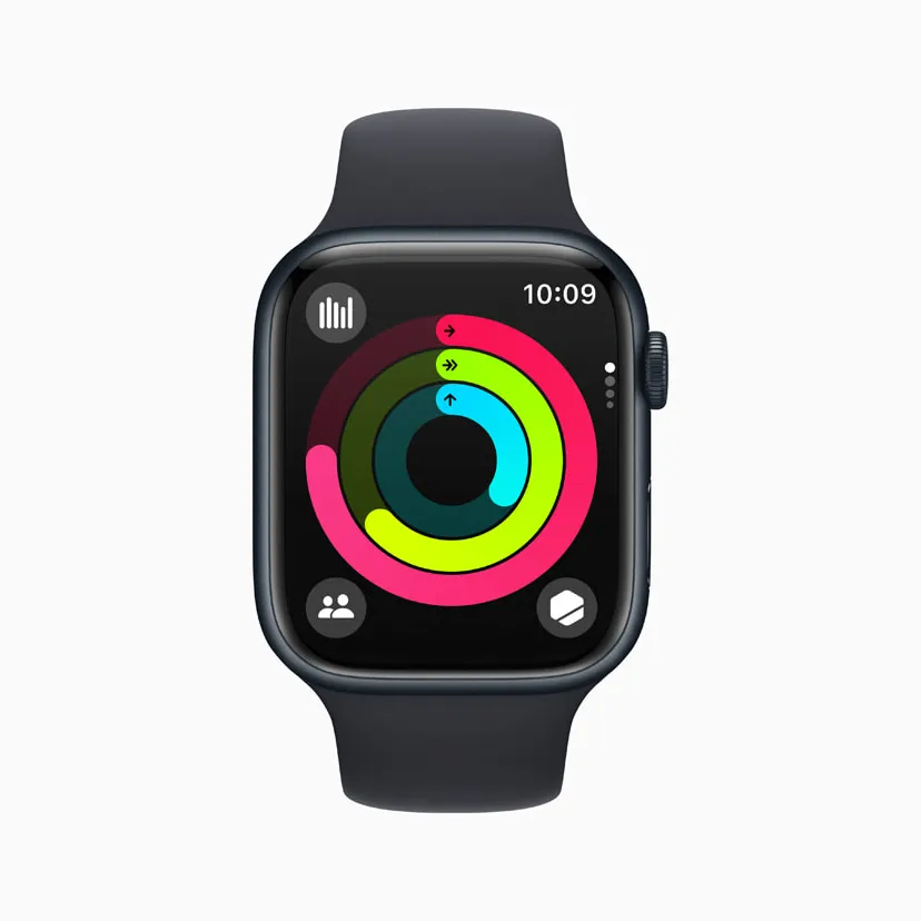 애플 애플워치 watchos10 디스플레이활용. 활동링. Apple Watch 앱들은 이제 정보를 한눈에 훑어볼 수 있도록 Apple Watch 디스플레이를 더욱 적극적으로 활용한다.