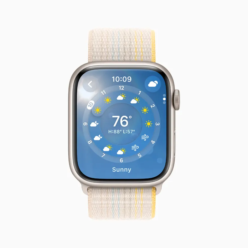 애플 애플워치 watchos10 디스플레이활용.Apple Watch 앱들은 이제 정보를 한눈에 훑어볼 수 있도록 Apple Watch 디스플레이를 더욱 적극적으로 활용한다.