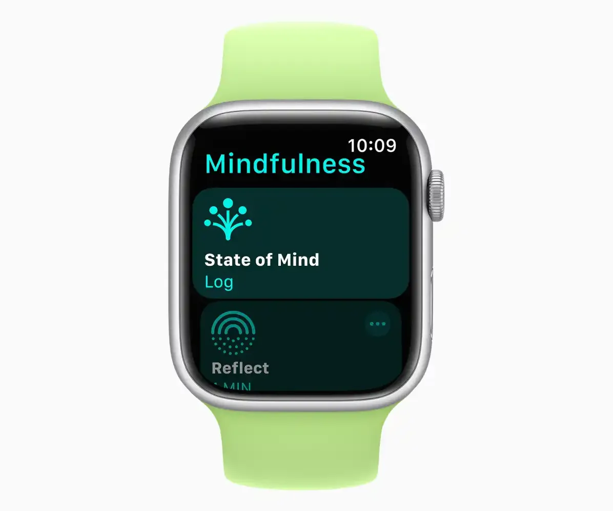 watchOS10 Mindfulness app logging feature emotion diagnosis