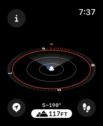 Apple Watch Compass Altitude View