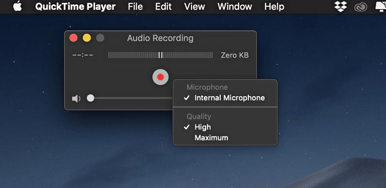 On Mac with QuickTime Player iPhone Call Record