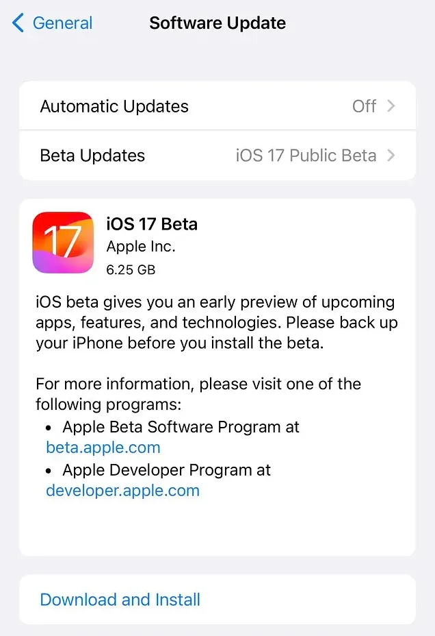 ios 17 public beta 1 released