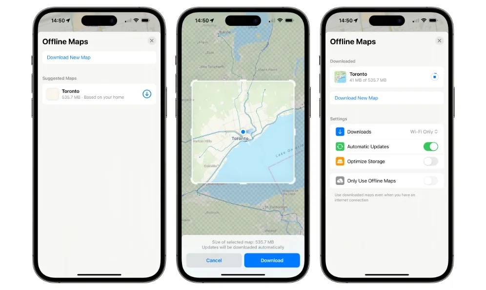iphone ios17 offline map download how to
